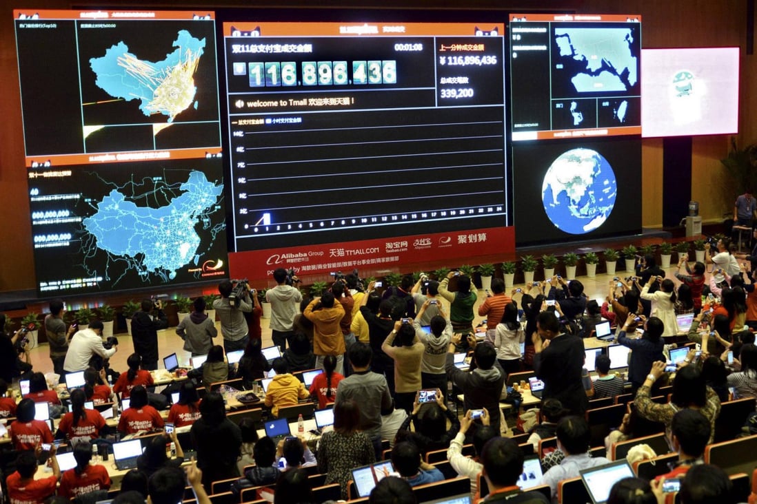 The online transaction value flashes on Alipay, a payment system of e-commerce retailers Taobao.com and Tmall.com. Photo: Reuters