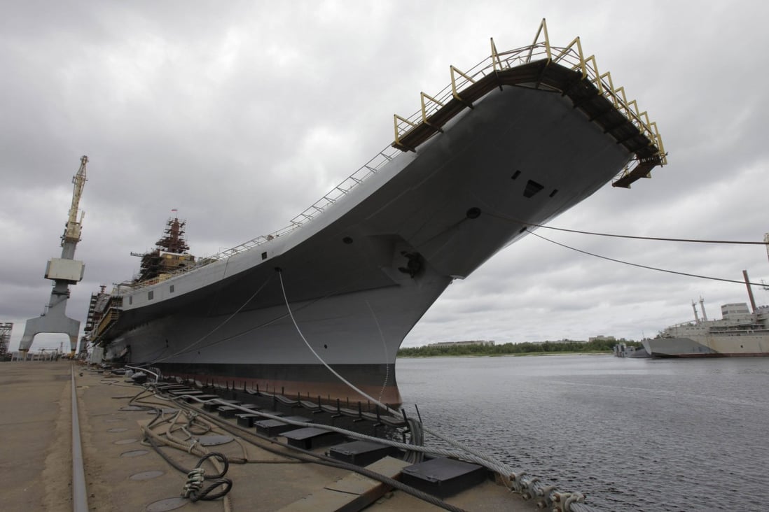 The INS Vikramaditya, a refurbished Russian-built aircraft carrier formerly called the Admiral Gorshkov, pictured in 2009. Photo: AFP