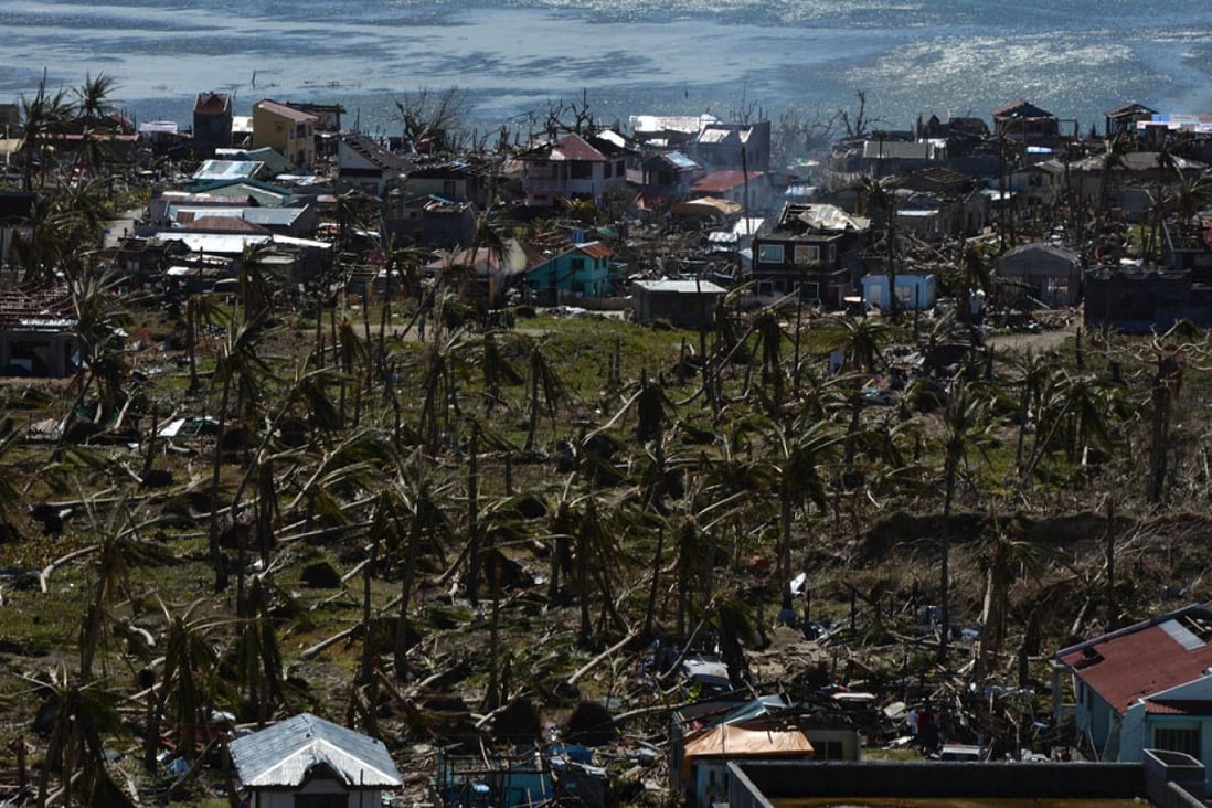 A devastated area from Typhoon Haiyan. Photo: AFP