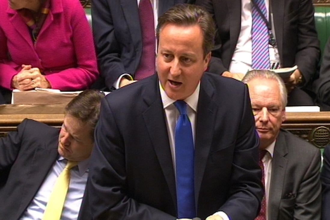 Britain's Prime Minister David Cameron in the House of Commons. Photo: AP