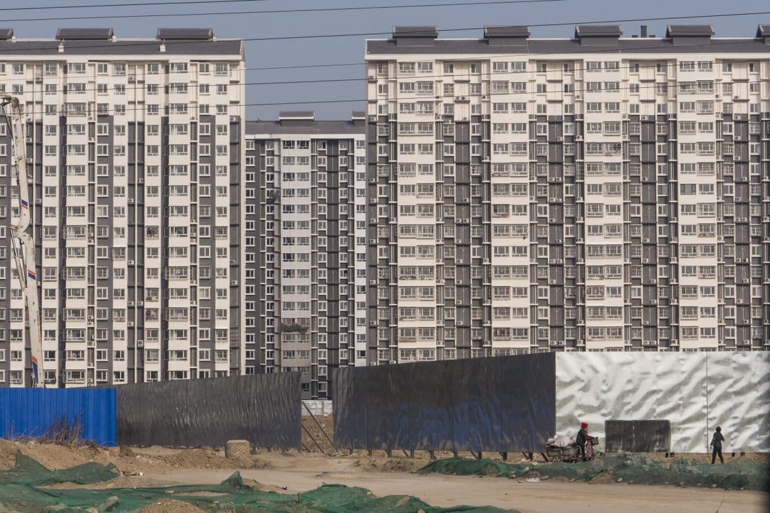 High density housing is constructed on a large scale in the outskirts of Beijing. Official data showed that China's annual housing inflation accelerated last month. Photo: EPA