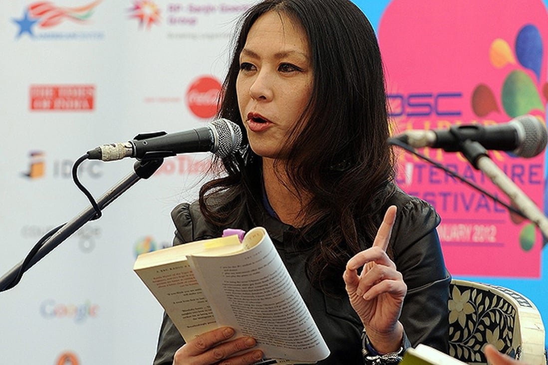 US author Amy Chua reads an excerpt from her book "Tiger Mothers" at the Jaipur Literature Festival. Photo: AFP