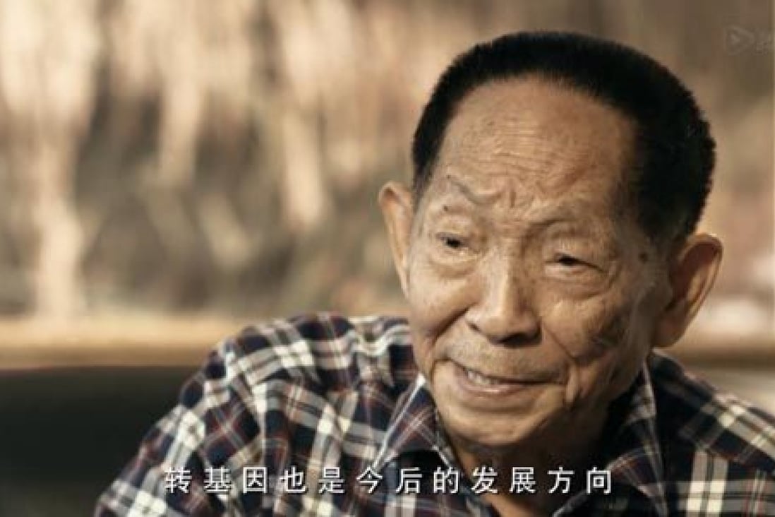 An interview image of Yuan Longping, one of the preeminent creators of hybrid rice. Photo: Nandu.com