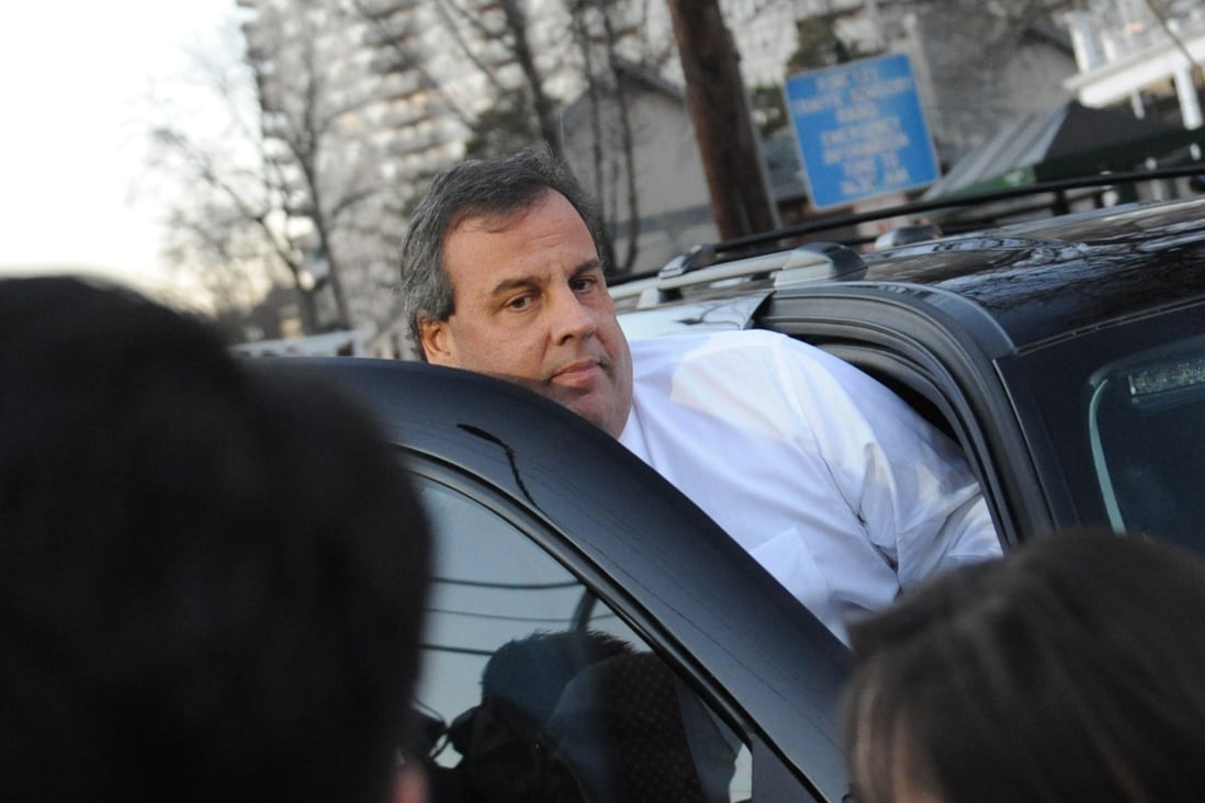 New Jersey Governor Chris Christie in Fort Lee on Thursday. Photo: AP