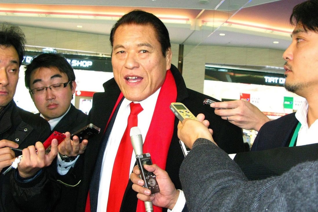 Antonio Inoki is a frequent visitor to North Korea. Photo: AFP