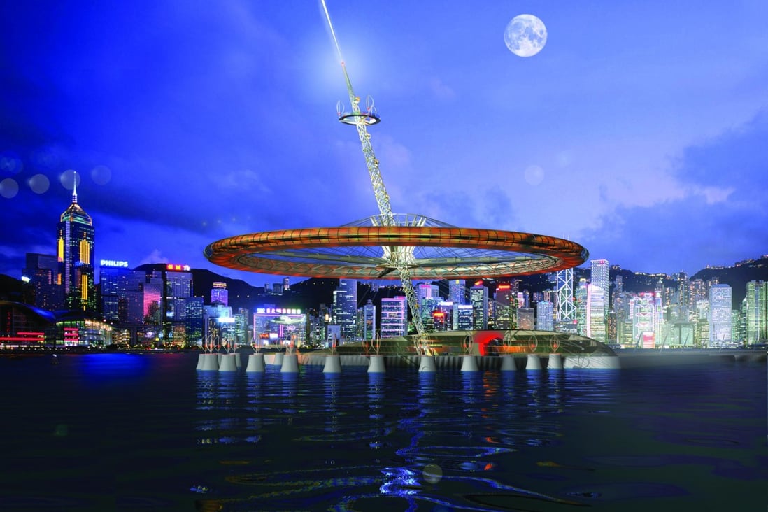 The Hong Kong Spin would house bars and restaurants. Photo: Aedas