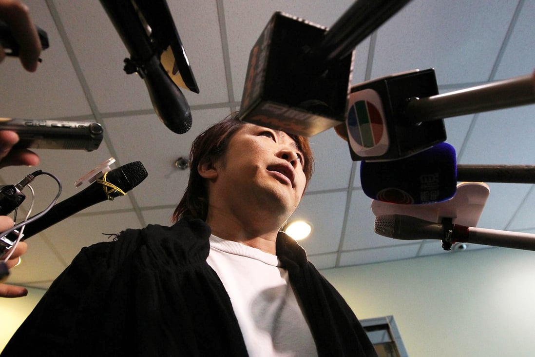 Singer Peter Cheung before the hearing. Photo: Nora Tam