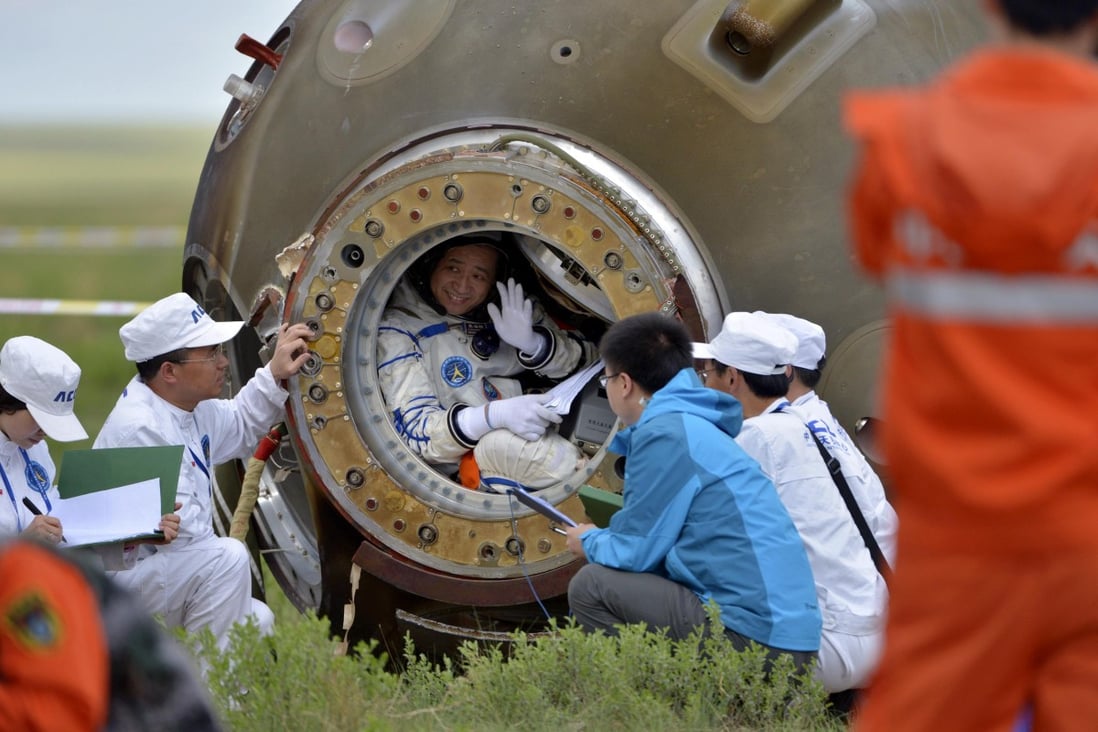 Chinese astronaut Nie Haisheng in China's Shenzhou-10 spacecraft after it landed at its main landing site in Inner Mongolia Autonomous Region. China has overtaken the EU in expenditure on science and technology as a percentage of its GDP. Photo: Reuters