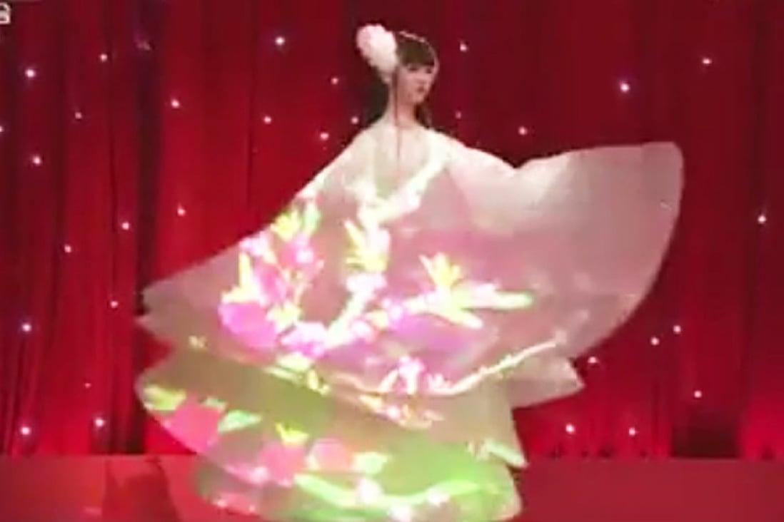 Wei Caiqi twirls during the annual China Central Television gala. Photo: SCMP Pictures
