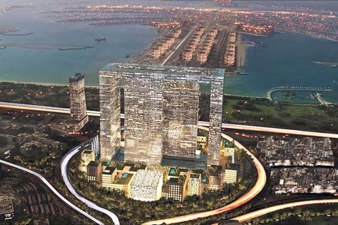 An artistic impression of the Dubai Pearl development in Dubai, where CTFE has bought a residential-hotel project. Photo: SCMP