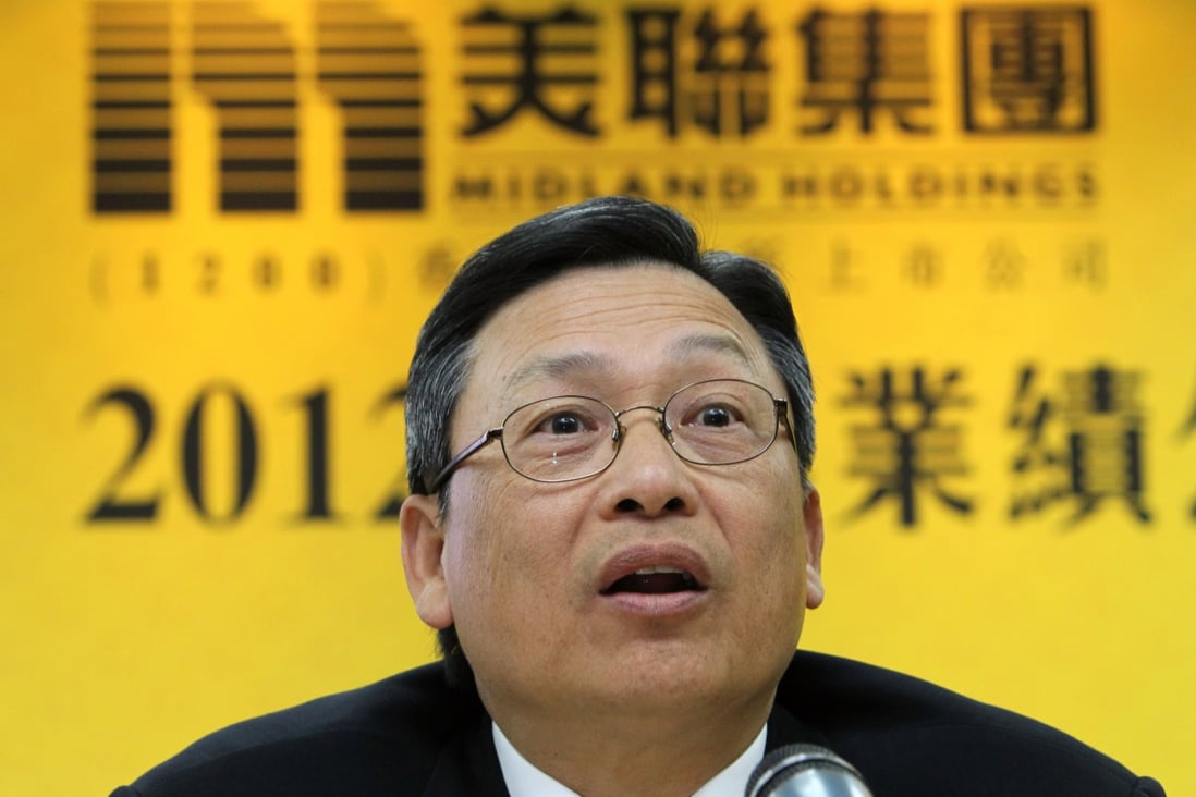 Freddie Wong Kin-yip, Chairman of Midland Holdings. Photo: Felix Wong