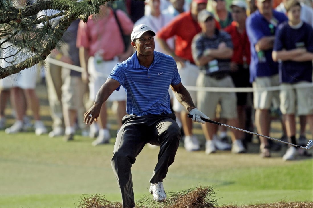 Tiger Woods fell foul of the Eisenhower Tree in the 2011 Masters. Photo: AP