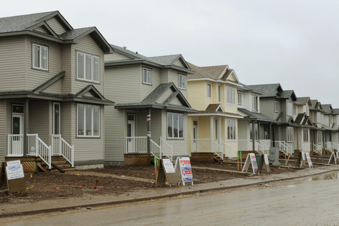 Houses for sale in the oil-sands boom town of Fort McMurray in Alberta. The chill has hit the whole real estate market hard. Photo: AFP