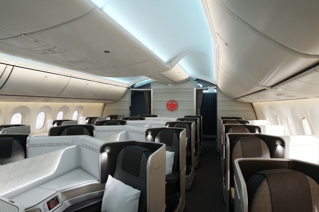 Air Canada's new international business class cabin on the Boeing 787 Dreamliner