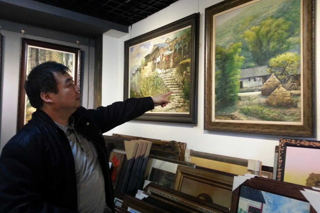 Huang Tong's company owns several galleries in Dafen. Photo: SCMP