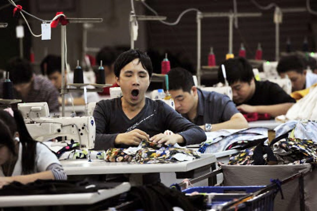 Hong Kong textile manufacturers shift production to Myanmar for cheap labour. Photo: Reuters
