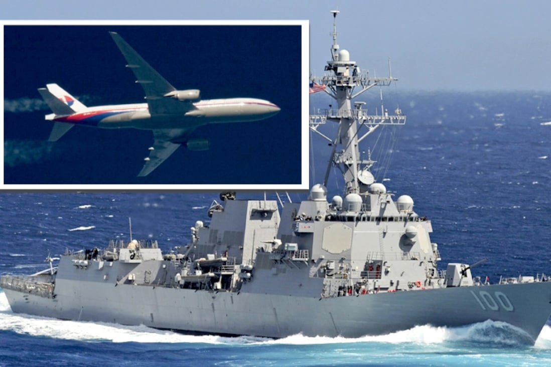 File photos of USS kidd with MH370 inset. Photos: Reuters, EPA