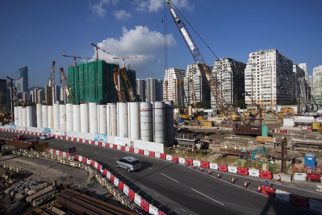 A lot of infrastructure, such as the West Kowloon terminus of the high-speed rail line from Guangzhou, is being built. Photo: Bloomberg