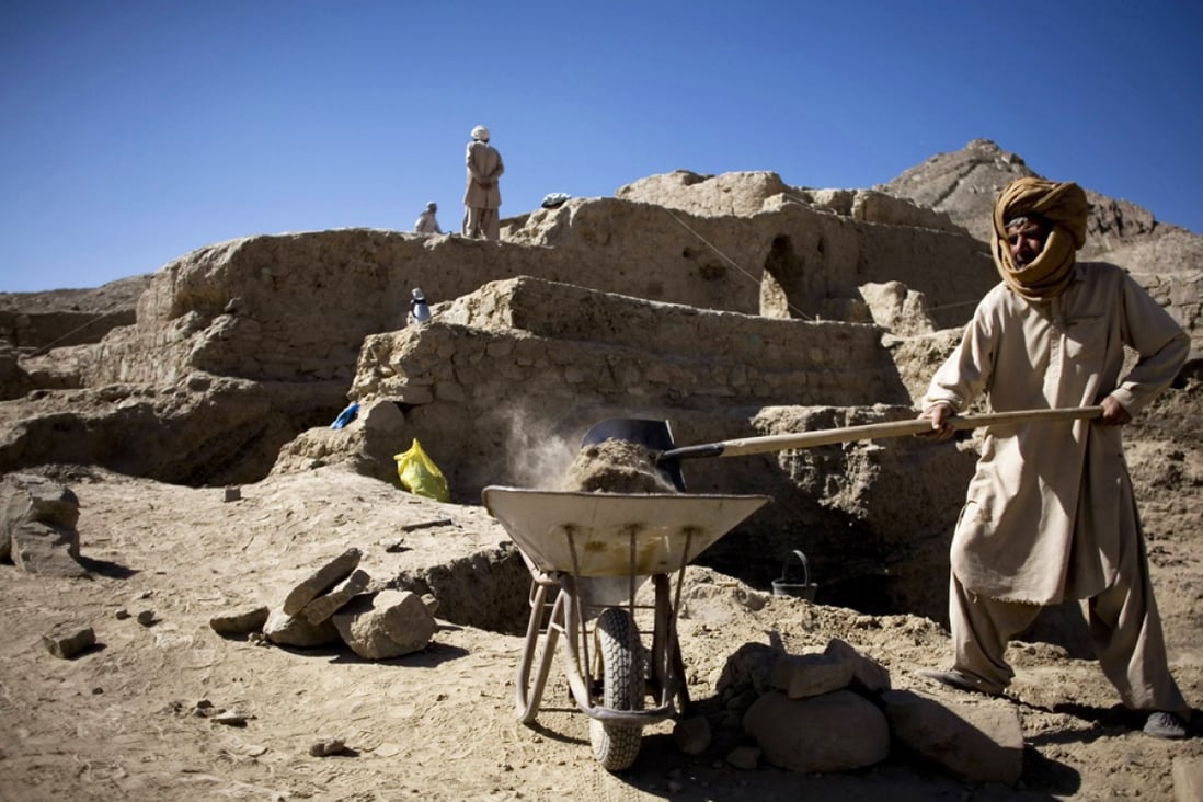 A mining site in in Mes Aynak, south of Kabul, Afghanistan. Afghanistan's vast mineral wealth is no secret. Photo: AP