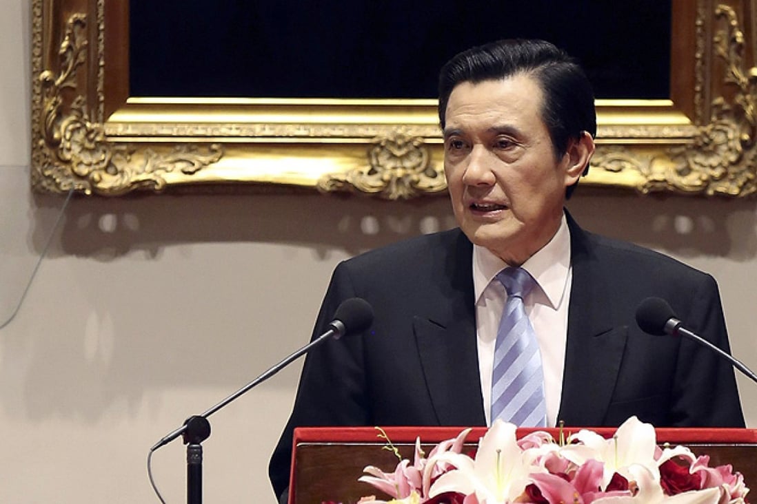 President Ma Ying-jeou speaking during a news conference on Saturday. Photo: Reuters