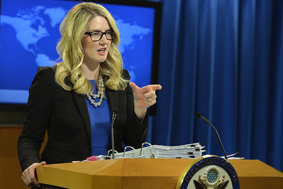  US State Department deputy spokeswoman Marie Harf. Photo: Xinhua