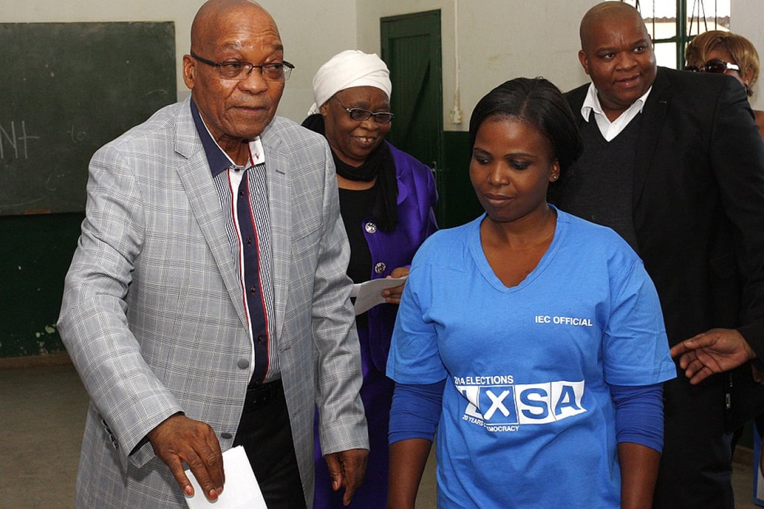 South African president and leader of the victorious ANC, Jacob Zuma, casts his vote in Ntolwane, rural KwaZulu Natal province on Wednesday. Photo: AP