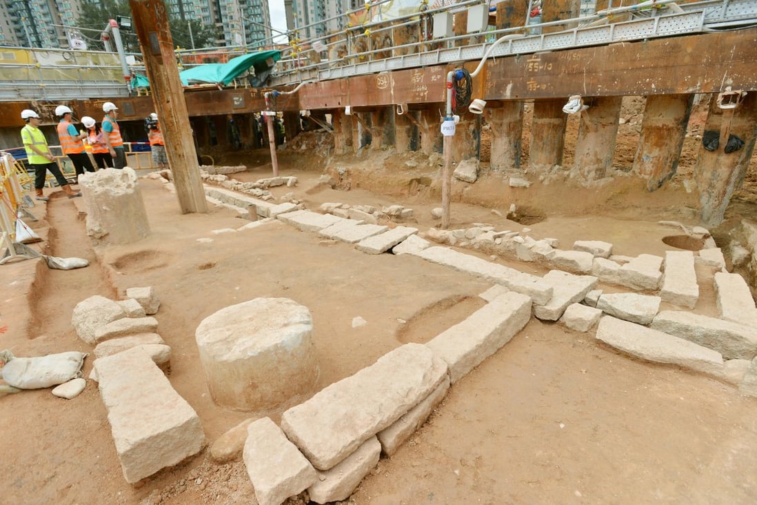Construction on the Sha Tin to Central rail link has been stalled by the Song-dynasty discoveries. Photo: SCMP pictures