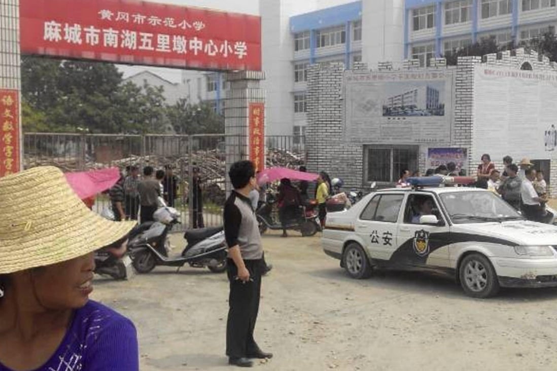 The school that was attacked in Macheng. Photo: SCMP Pictures