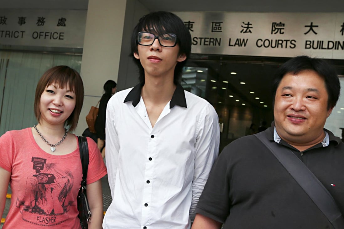 Tse Wing-man (left) and Dickson Cheung Hon-yin (right) pleaded guilty, while Billy Chiu Hin-chung denied the charge. Photo: Nora Tam