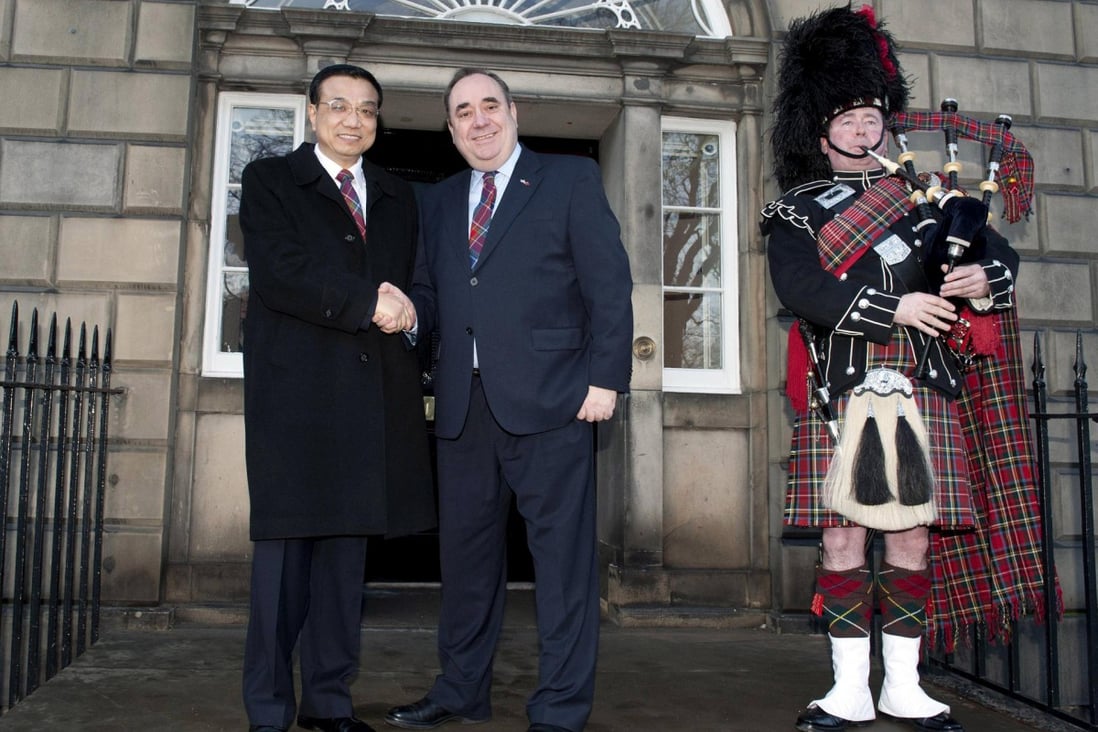 Li Keqiang with Scotland's Alex Salmond back in 2011. Photo: AFP