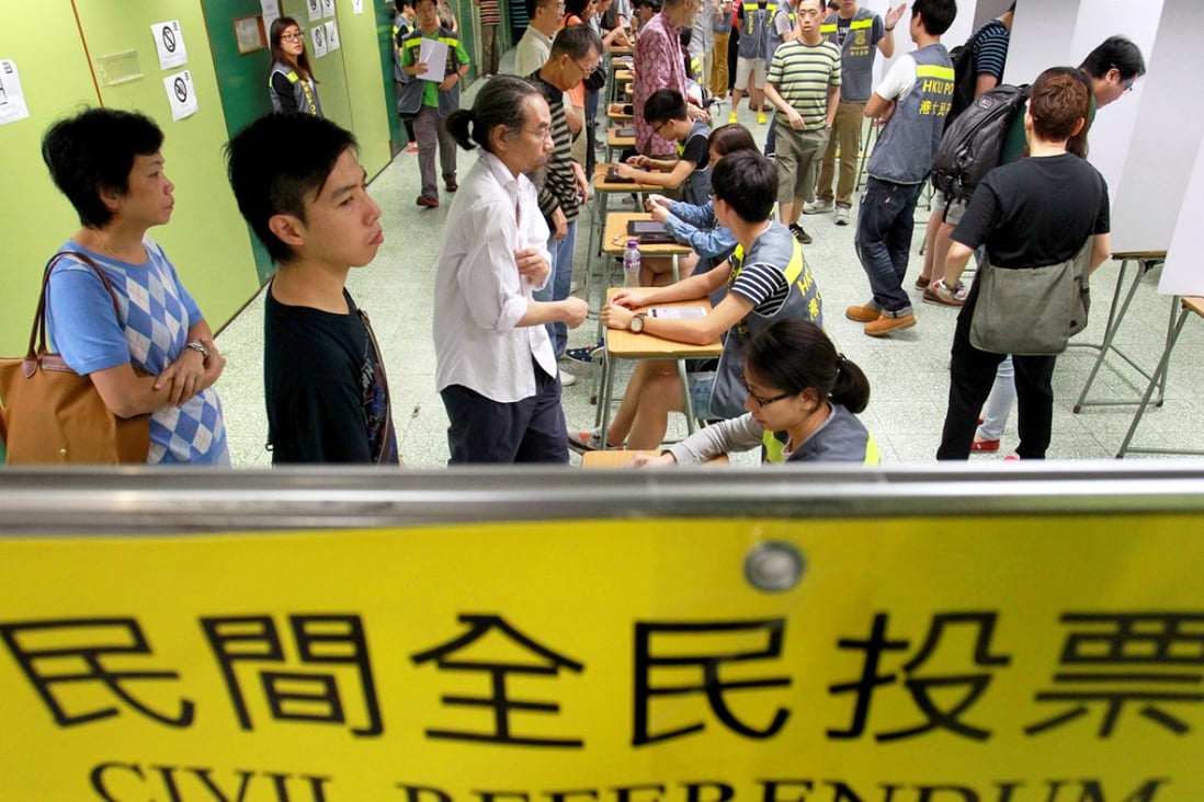Global Times sparked a public outcry with a strongly worded editorial earlier this week that described the turnout for Occupy Central's poll as "no match" for China's total population of 1.3 billion. Photo: Dickson Lee