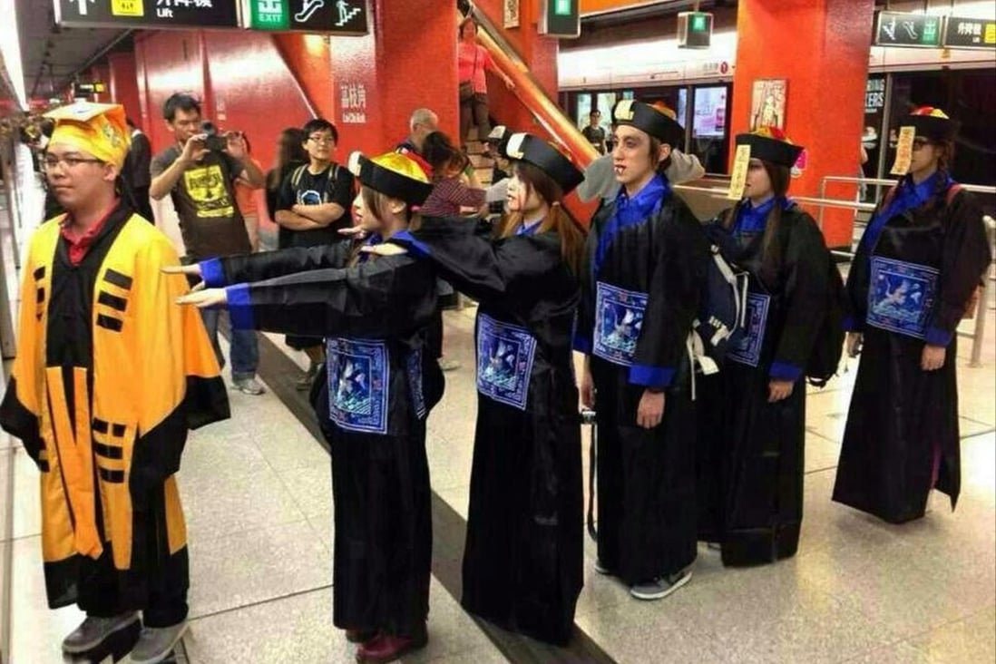 The Chinese vampires at Lai Chi Kok station. Photo: SCMP Pictures