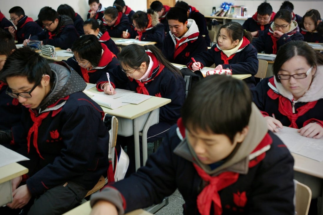 Students in a Shanghai school. Many Chinese who want to study in the US nevertheless have no idea about America's about. Photo: AFP