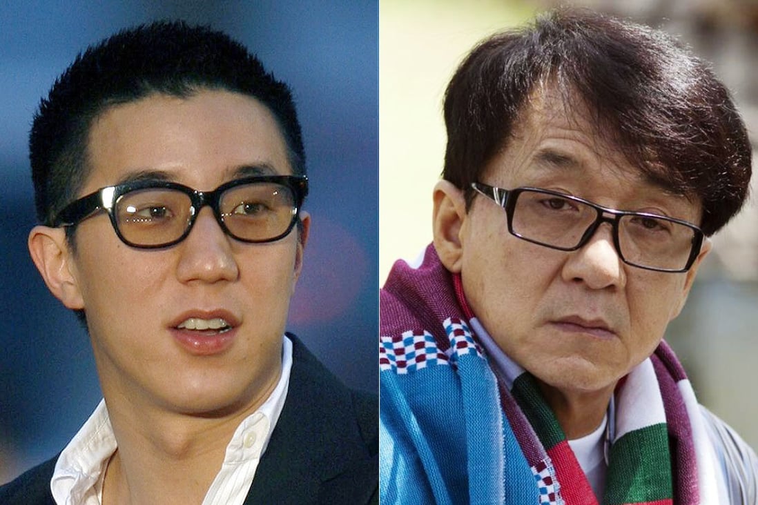Jaycee (left) and Jackie Chan.