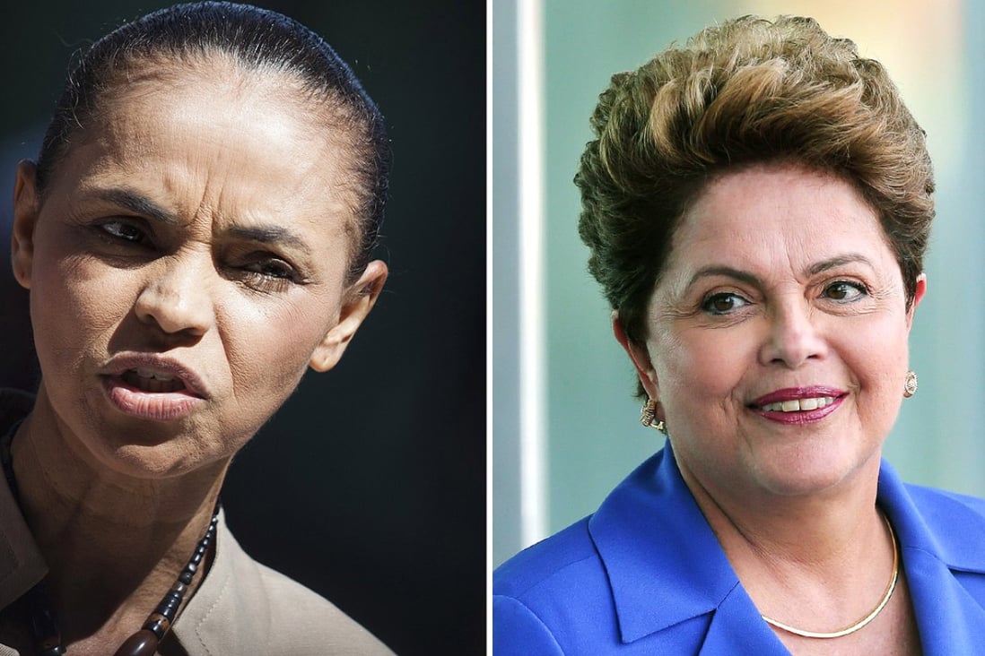 Brazil's presidential candidates: Marina Silva of the Brazilian Socialist Party (left) and the incumbent Dilma Rousseff of the Workers' Party. Photos: Reuters