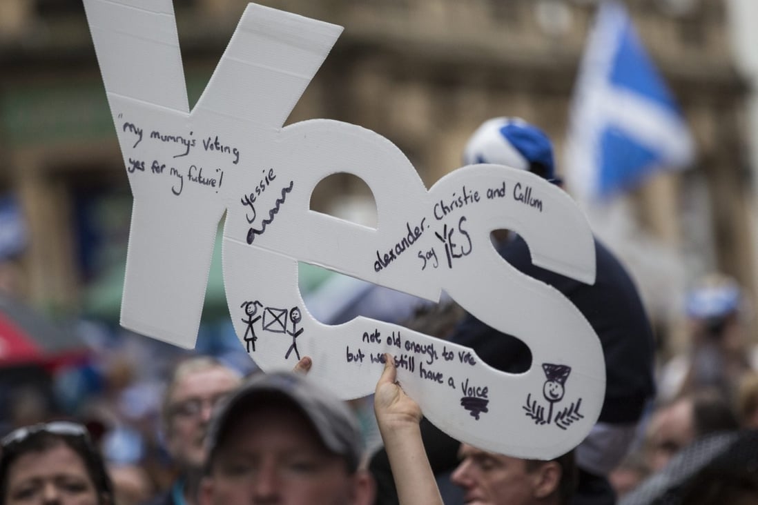 Beijing sees the idea of Scottish independence as a disruptive force. Photo: EPA