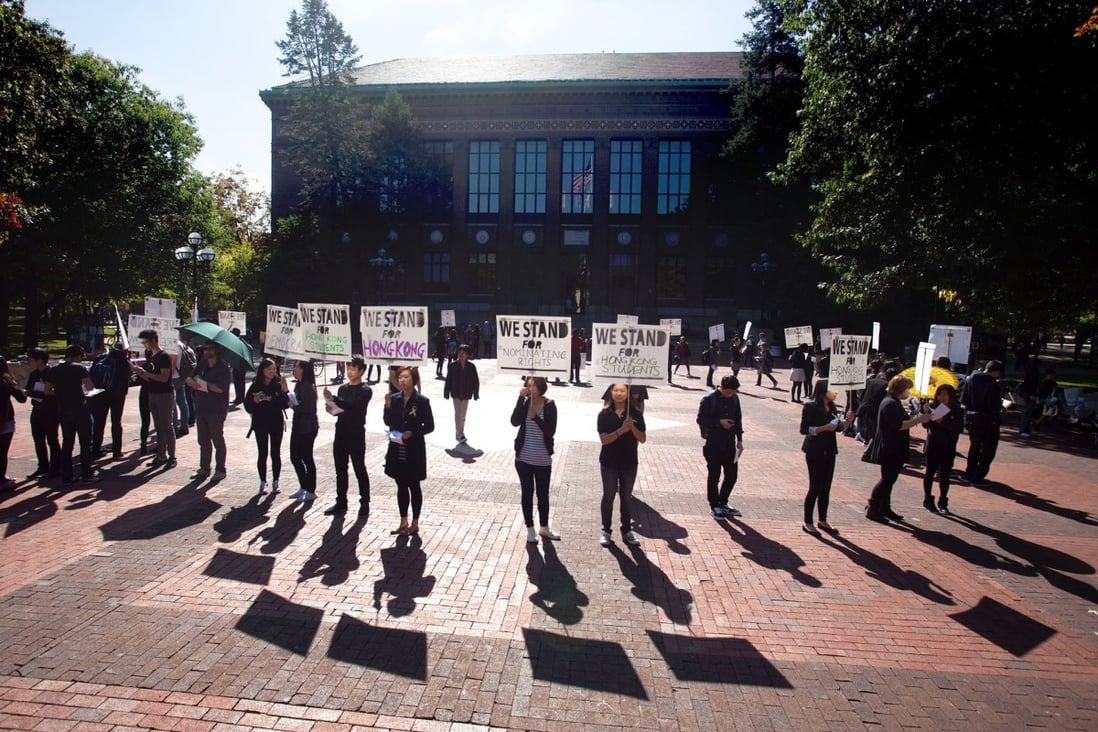 Solidarity protesters at the University of Michigan. Photo: Iris Cheung
