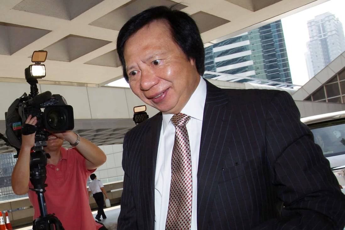 Thomas Kwok told his graft trial that he wanted his mother to reimburse him HK$18 million, which included sums that the prosecution said were used to bribe former chief secretary Rafael Hui Si-yan. Photo: Dickson Lee