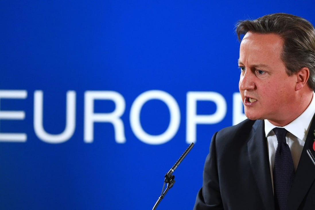 An angry David Cameron speaks during a press conference at the end of the European Union Summit in Brussels on Friday. Photo: AFP
