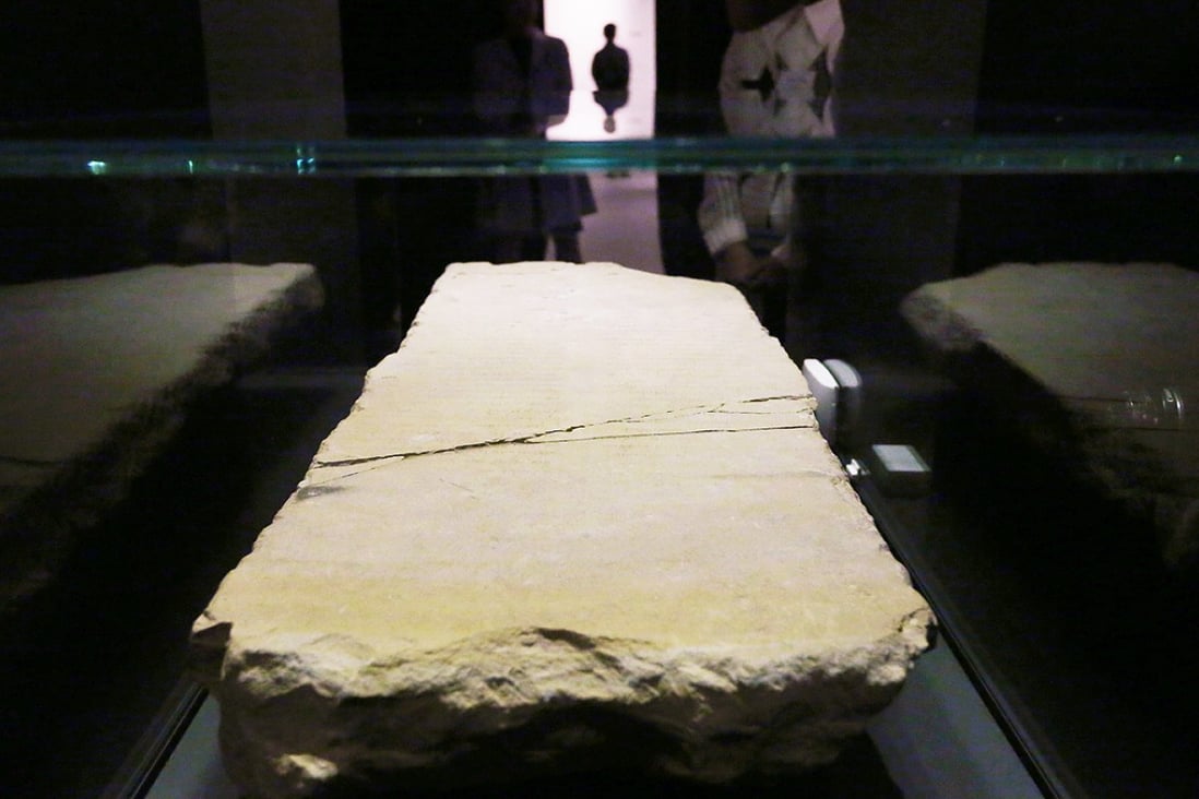 The Gabriel Revelation Stone was discovered in 2000 on the shores of the Dead Sea.Photo: Sam Tsang