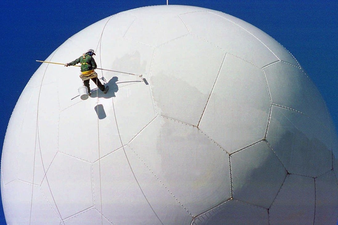 A radar dish used by the National Weather Service. Photo: AP