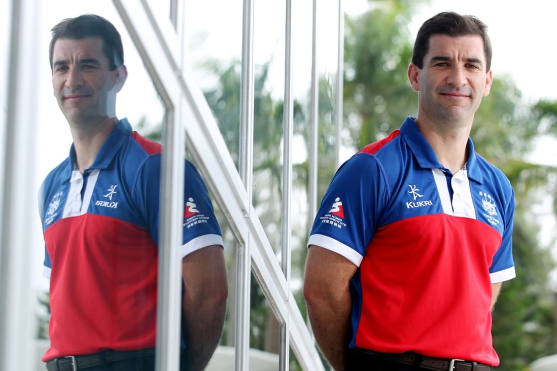 Sevens coach Gareth Baber took his 15-strong squad to Canada on Thursday. Photo: Nora Tam/SCMP
