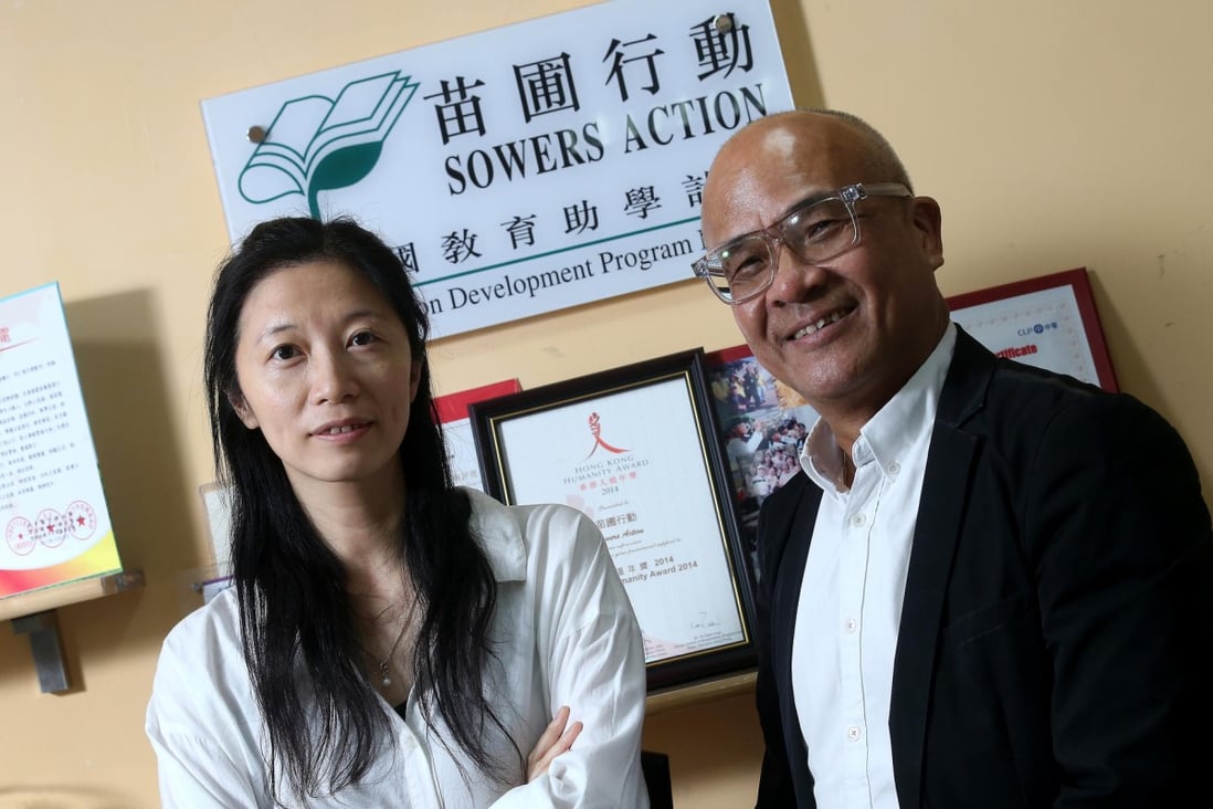 Sowers Action leaders Brianna Hui (left) and Albert Ho are looking to set a benchmark. Photo: K. Y. Cheng