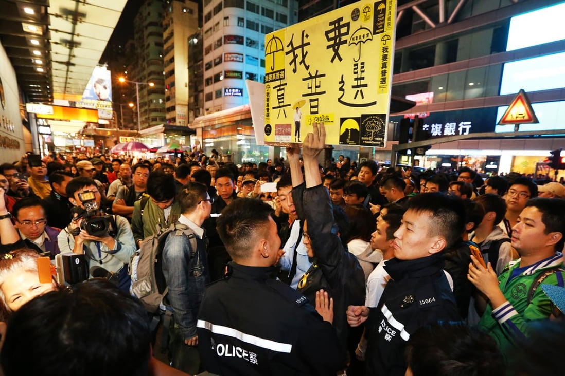 Pro-democracy activists "shopping" in Mong Kok. Photo: Nora Tam