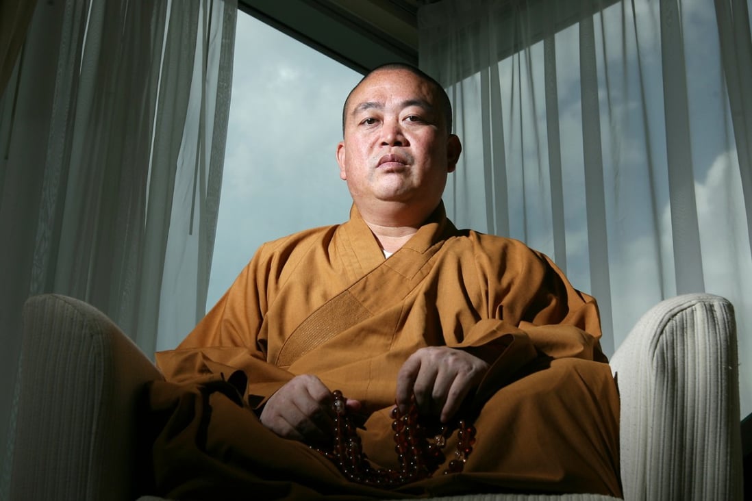 Henan University was first criticised in 2009 when its sports institute gave China's controversial monk, Shi Yongxin (above), abbot of the Shaolin Temple, the title of honorary professor. Photo: SCMP Pictures