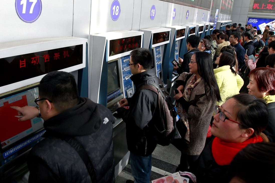 The leaks come as millions are starting to buy rail tickets to travel home for the Chinese Lunar New Year holiday in February. Photo: Xinhua