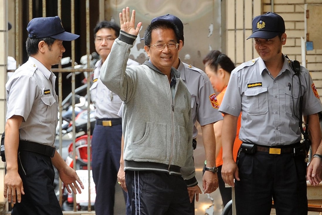 Former Taiwanese president Chen Shui-bian, pictured in 2011, has been serving a 20-year jail term for corruption since November 2010. Photo: AFP