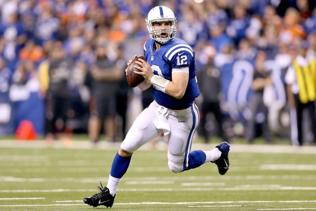 Colts quarterback Andrew Luck is downplaying his clash with Broncos counterpart Peyton Manning for Sunday's tiebreaker that will determine who plays for the AFC championship. Photos: AFP