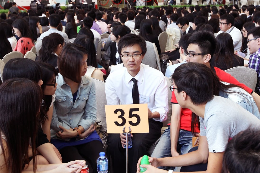 Students attend an accounting career forum in Hong Kong in this file photo. Only a third of young Hongkongers polled said they were willing to work in mainland China. Photo: Edward Wong
