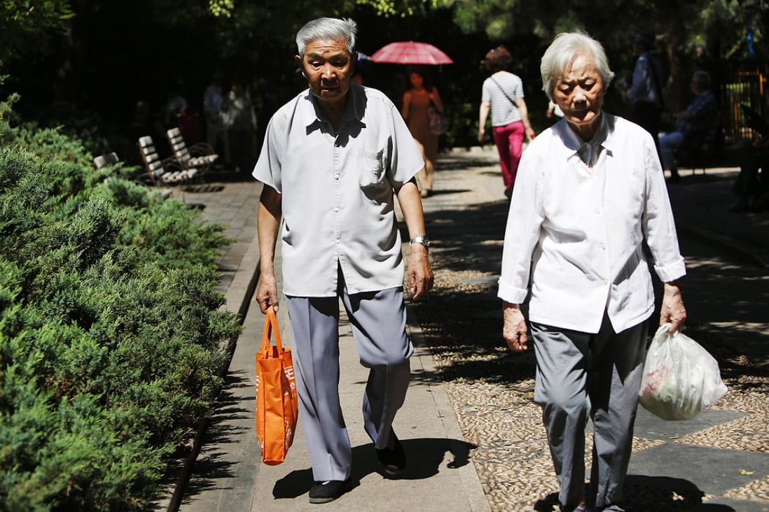 China has the world's biggest elderly population, with 194 million people at or above the age of 60, according to the China National Committee on Ageing. Photo: EPA
